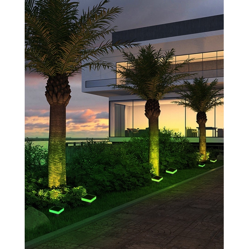 Immax NEO 07911L - LED RGB Lámpara solar regulable con sensor NEO LITE LED/1W/5V cuadrado IP54 Tuya 1300 mAh