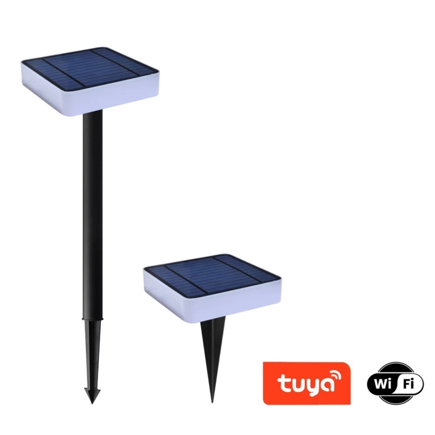 Immax NEO 07911L - LED RGB Lámpara solar regulable con sensor NEO LITE LED/1W/5V cuadrado IP54 Tuya 1300 mAh