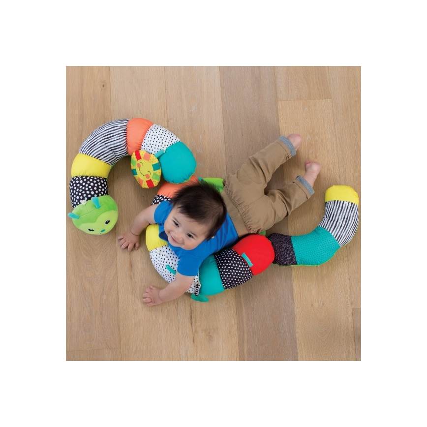 Infantino - Almohada para la barriguita de los niños 2en1 oruga
