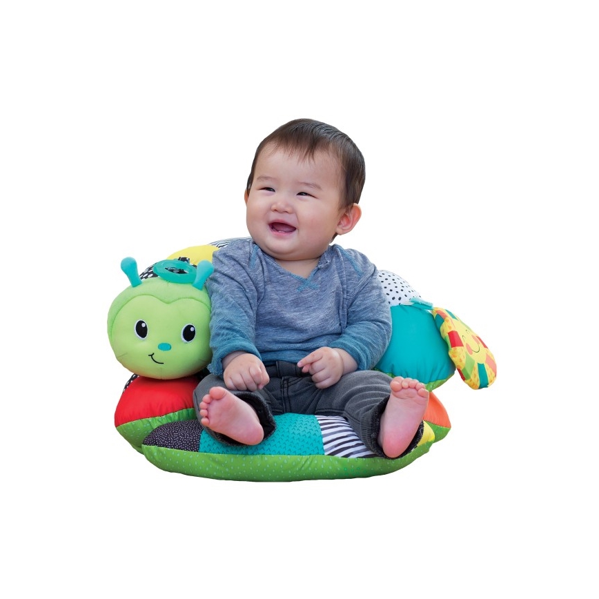 Infantino - Almohada para la barriguita de los niños 2en1 oruga