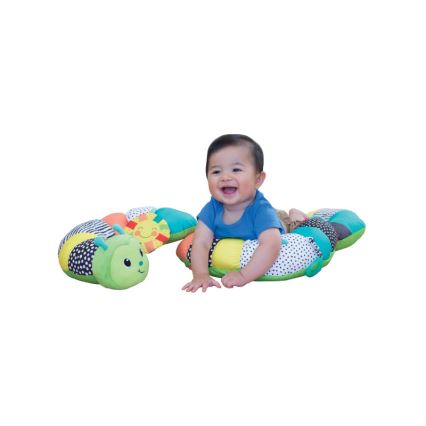 Infantino - Almohada para la barriguita de los niños 2en1 oruga