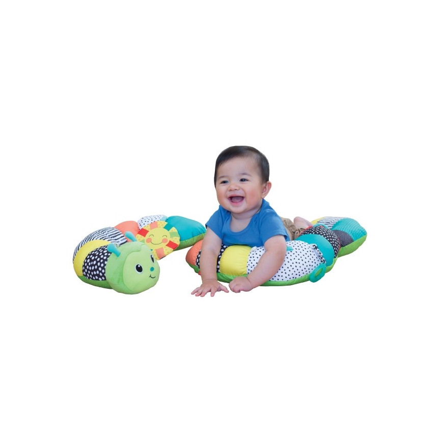 Infantino - Almohada para la barriguita de los niños 2en1 oruga
