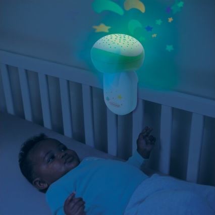 Infantino - Cuna para bebé móvil con melody 3en1 3xAA verde