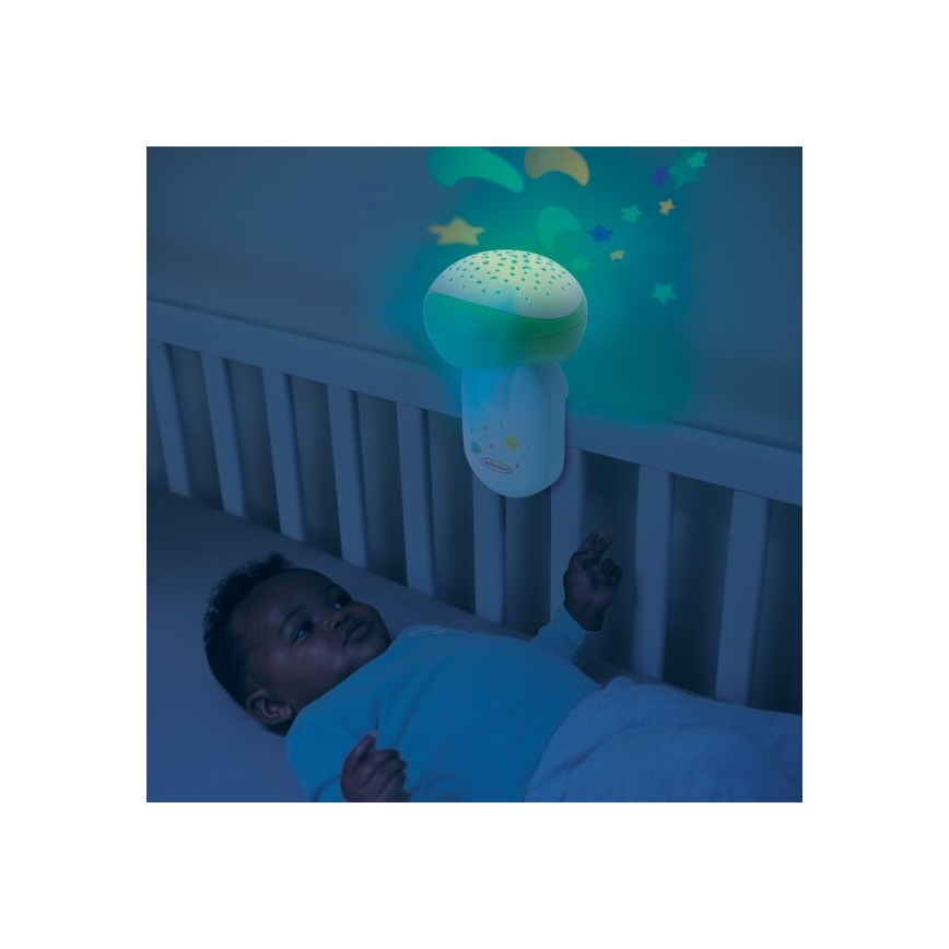 Infantino - Cuna para bebé móvil con melody 3en1 3xAA verde