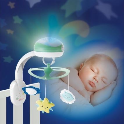 Infantino - Cuna para bebé móvil con melody 3en1 3xAA verde