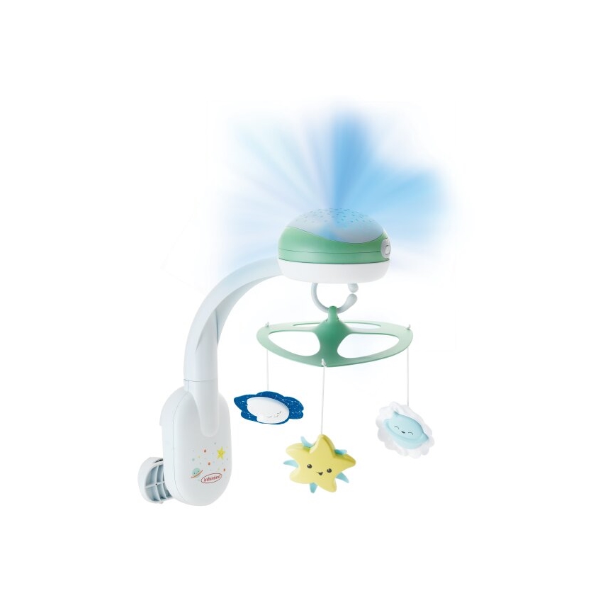 Infantino - Cuna para bebé móvil con melody 3en1 3xAA verde