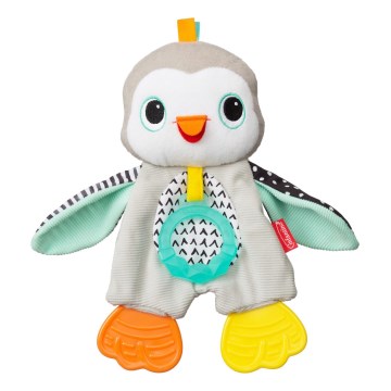 Infantino - Juguete de peluche con pingüino mordedor