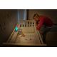 Infantino - Lámpara infantil pequeña con proyector 3xAA azul