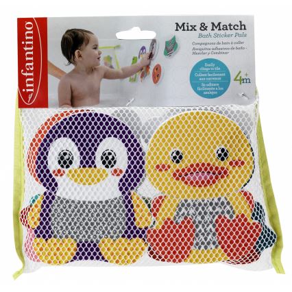 Infantino - Pegatinas de espuma de baño MIX&MATCH