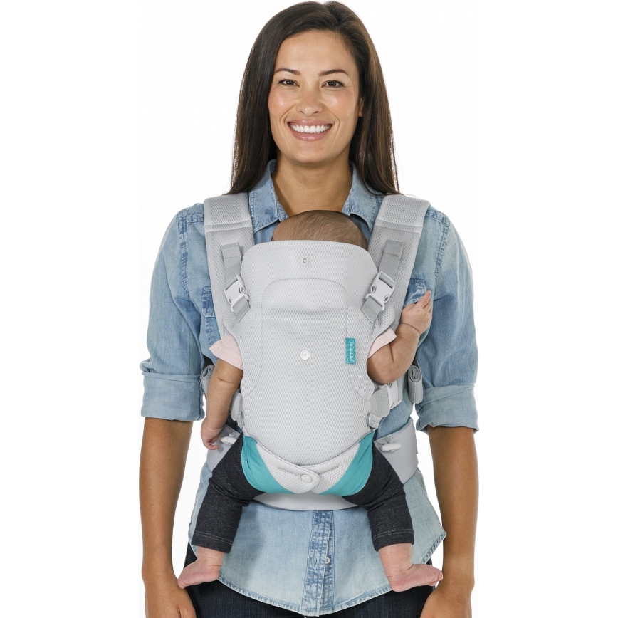 Infantino - Portabebé FLIP 4en1 gris claro