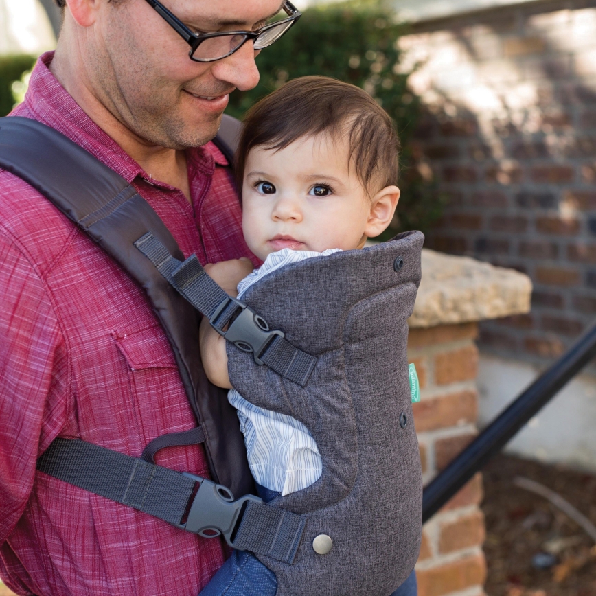 Infantino - Portabebé FLIP ADVANCED 4en1 gris oscuro