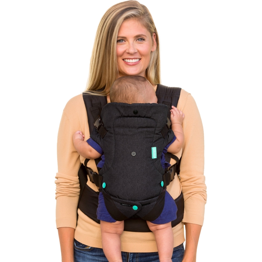 Infantino - Portabebés FLIP ADVANCED 4en1 negro
