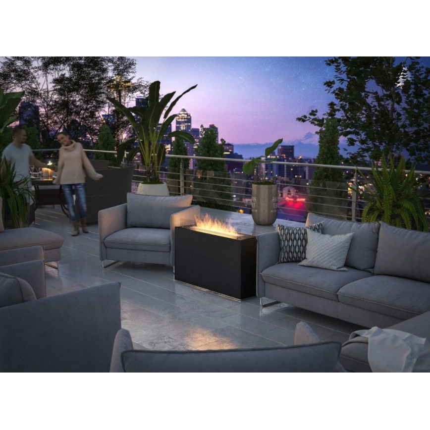 InFire - Chimenea BIO 110x65 cm 3,5kW negro