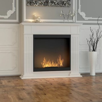 InFire - Chimenea BIO 115x100 cm 3kW negro