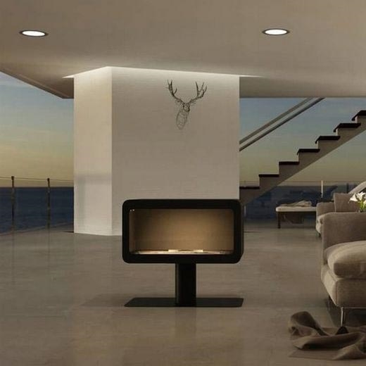 InFire - Chimenea BIO 82,5x74,3 cm 3kW negro