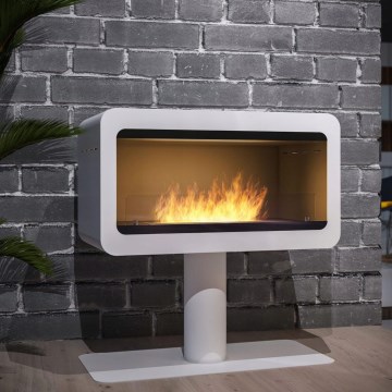 InFire - Chimenea BIO 82,5x78 cm 3kW blanco