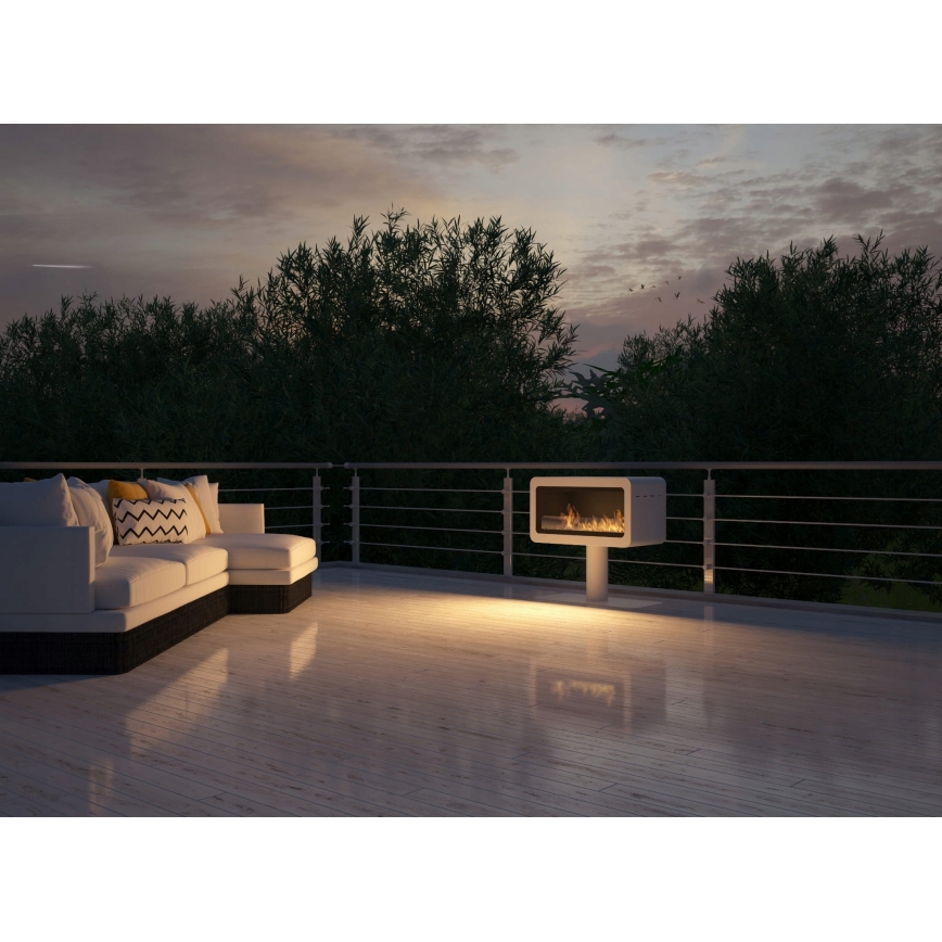 InFire - Chimenea BIO 82,5x78 cm 3kW blanco