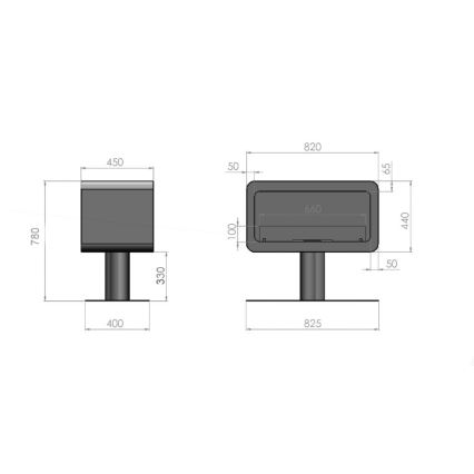 InFire - Chimenea BIO 82,5x78 cm 3kW blanco