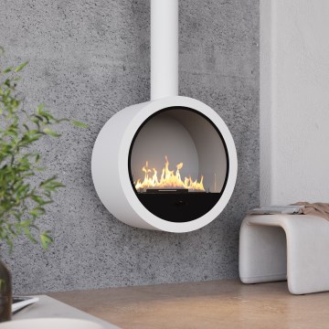 InFire - Chimenea BIO colgante d. 70 cm 3kW blanco