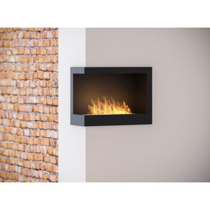 InFire - Chimenea BIO de esquina 45x60 cm 3kW negro