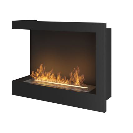 InFire - Chimenea BIO de esquina 45x60 cm 3kW negro