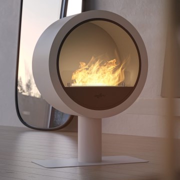 InFire - Chimenea BIO diámetro 72,5 cm 3kW blanco