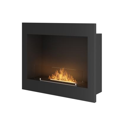 InFire - Chimenea BIO empotrable 49x60 cm 3kW negro