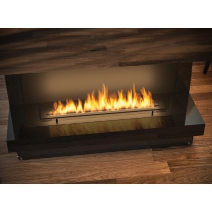 InFire - Chimenea BIO empotrada 100x45 cm 3kW negro