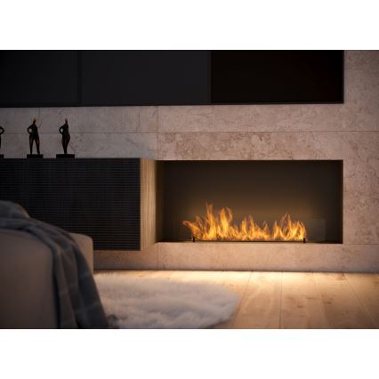 InFire - Chimenea BIO empotrada 100x45 cm 3kW negro