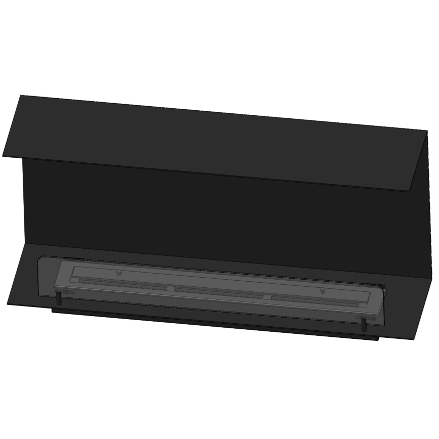 InFire - Chimenea BIO empotrada 100x45 cm 3kW negro
