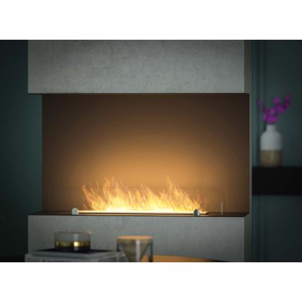 InFire - Chimenea BIO empotrada 80x45 cm 3kW negro