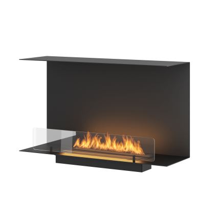 InFire - Chimenea BIO empotrada 80x45 cm 3kW negro