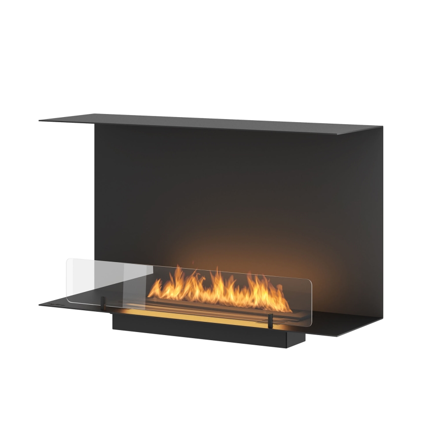 InFire - Chimenea BIO empotrada 80x45 cm 3kW negro