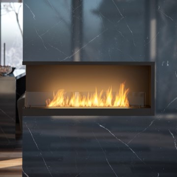 InFire - Chimenea de esquina BIO 110x45 cm 3kW negro
