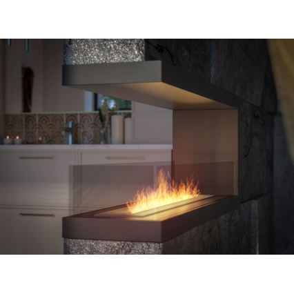InFire - Chimenea de esquina BIO 120x50 cm 3kW bifacial