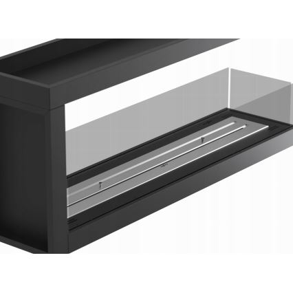 InFire - Chimenea de esquina BIO 120x50 cm 3kW bifacial