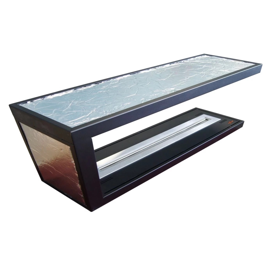 InFire - Chimenea de esquina BIO 120x50 cm 3kW bifacial