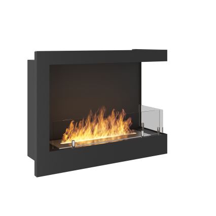 InFire - Chimenea de esquina BIO 45x60 cm 3kW negro