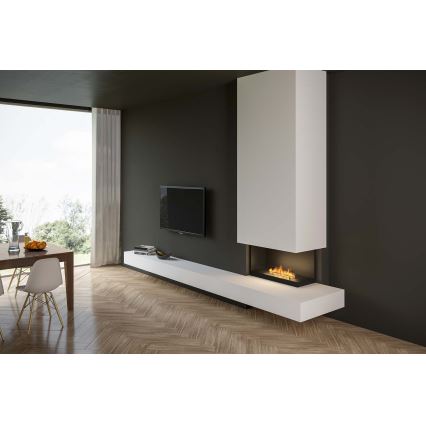 InFire - Chimenea de esquina BIO 80x45 cm 3,5kW negro