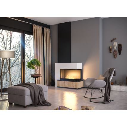 InFire - Chimenea de esquina BIO 80x45 cm 3,5kW negro