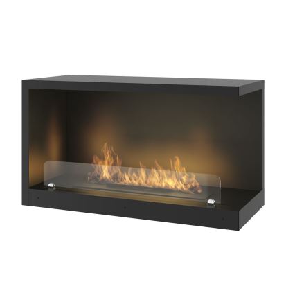 InFire - Chimenea de esquina BIO 80x45 cm 3,5kW negro