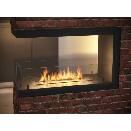 InFire - Chimenea de esquina BIO 80x50 cm 3kW bifacial