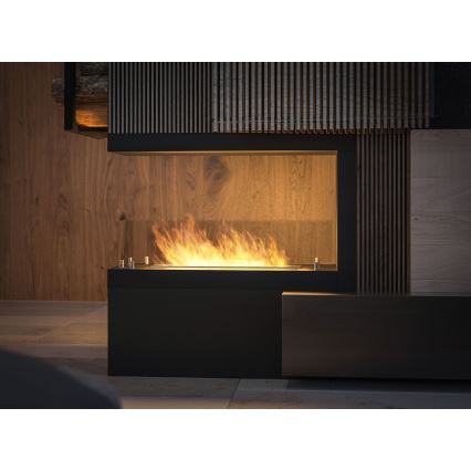 InFire - Chimenea de esquina BIO 80x50 cm 3kW bifacial