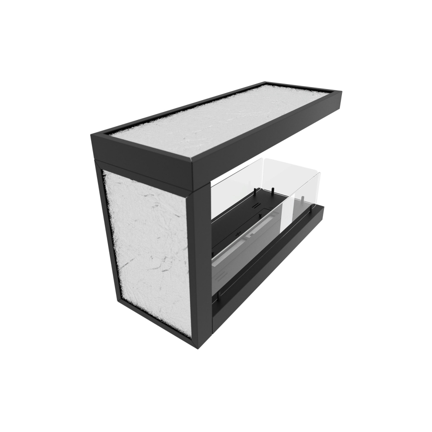 InFire - Chimenea de esquina BIO 80x50 cm 3kW bifacial