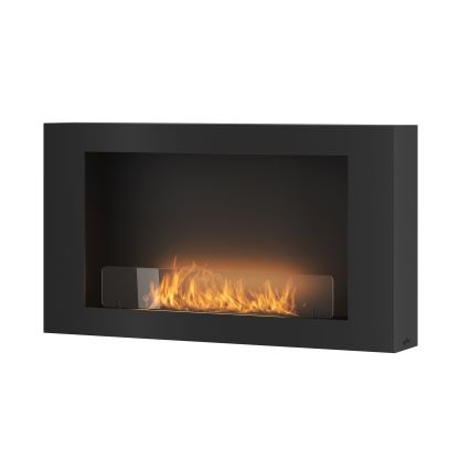 InFire - Chimenea de pared BIO 100x56 cm 3kW negro