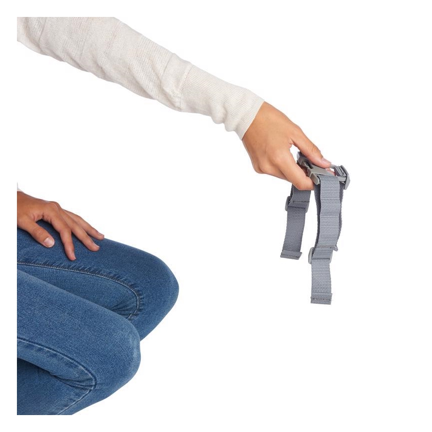 Ingenuity - Asiento de silla de comedor 2en1 SMARTCLEAN TODDLER gris