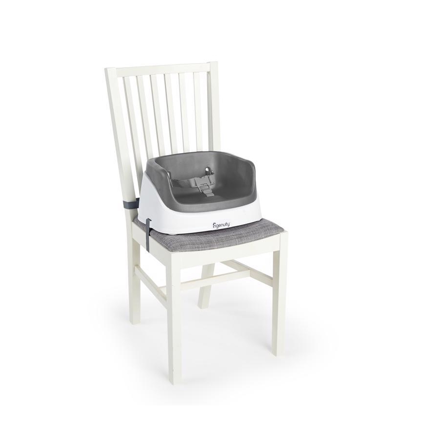 Ingenuity - Asiento de silla de comedor 2en1 SMARTCLEAN TODDLER gris