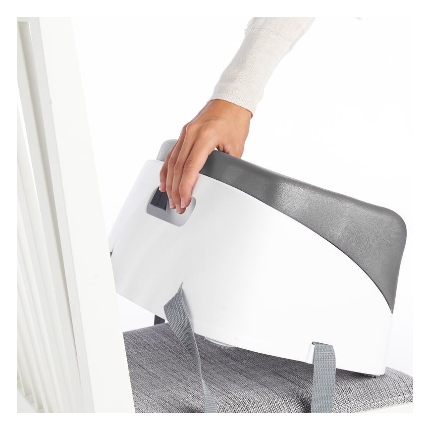 Ingenuity - Asiento de silla de comedor 2en1 SMARTCLEAN TODDLER gris