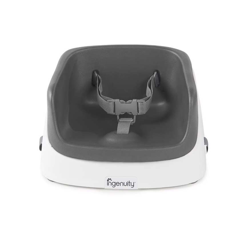 Ingenuity - Asiento de silla de comedor 2en1 SMARTCLEAN TODDLER gris