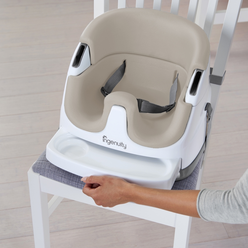 Ingenuity - Asiento elevador 2en1 BABY BASE beige